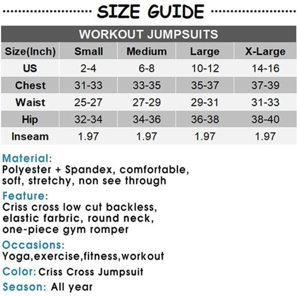 Sexy Womens Criss Cross Blackless Workout Jumpsuit Sleeveless One-Piece Bodycon - Picture 3 of 3